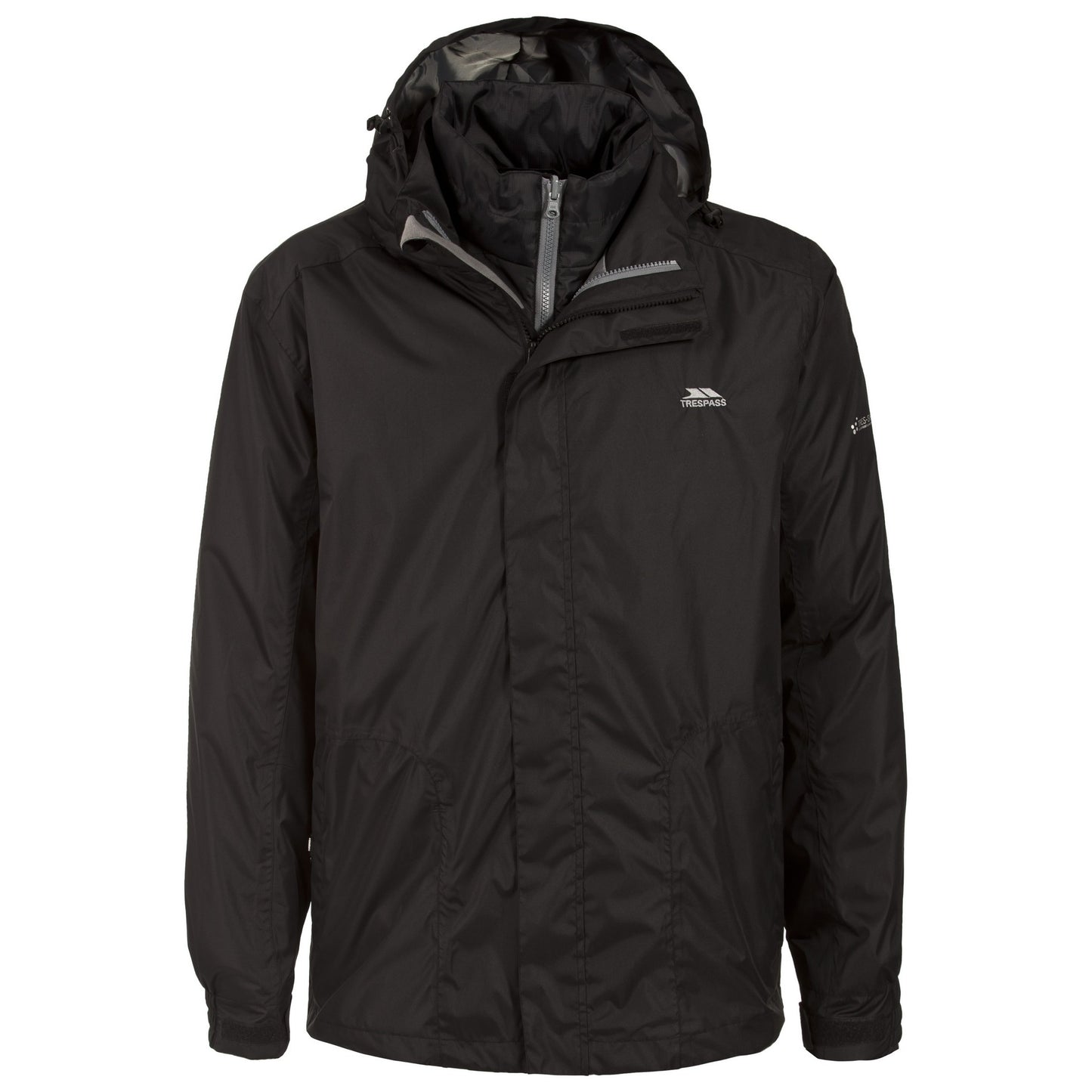 Black - Front - Trespass Mens Pembroke 3 In 1 Waterproof Jacket