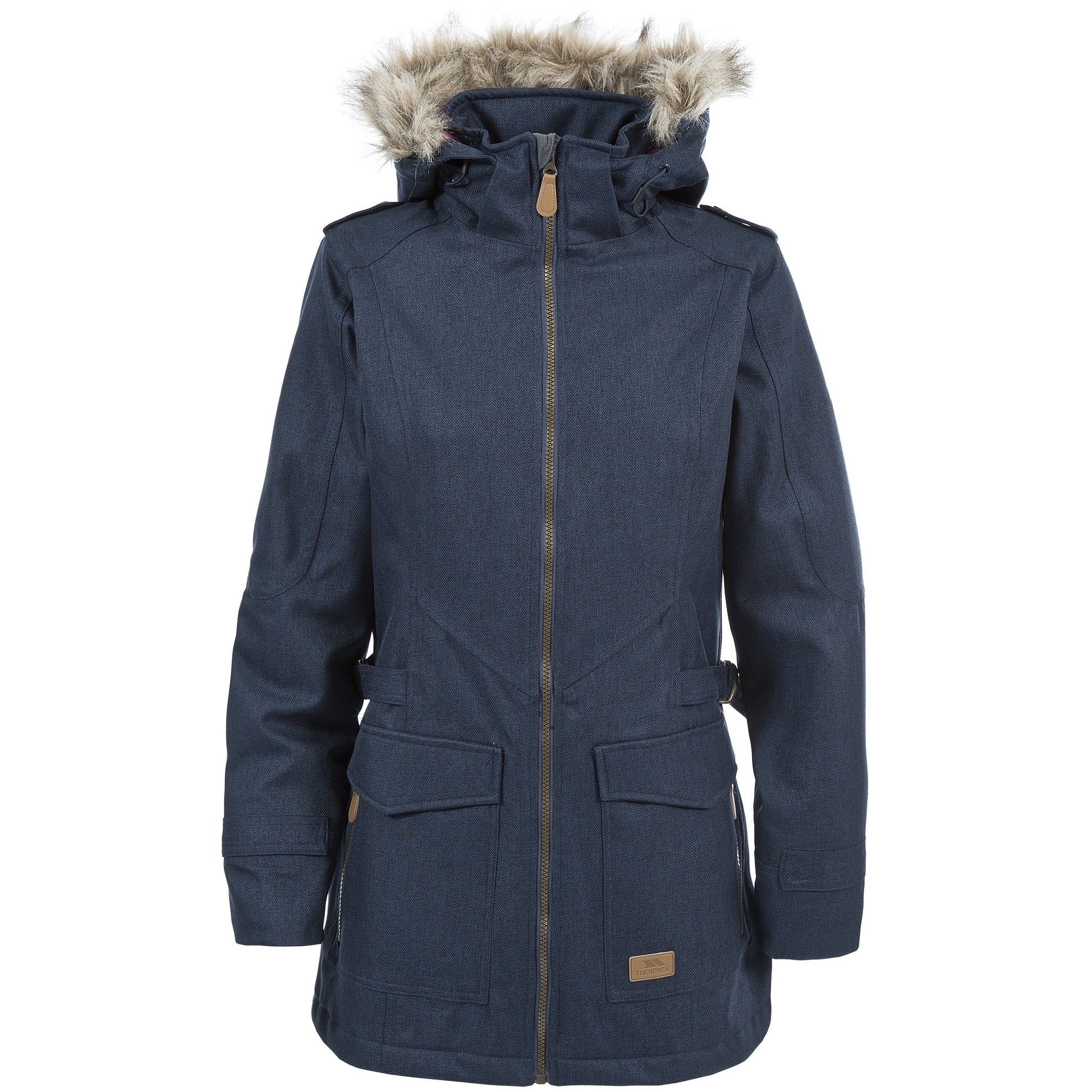 Navy - Front - Trespass Womens-Ladies Everyday Waterproof Jacket-Coat