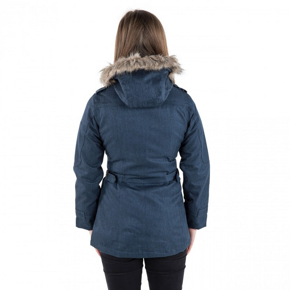 Navy - Pack Shot - Trespass Womens-Ladies Everyday Waterproof Jacket-Coat