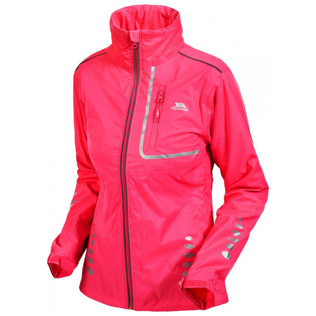 Hi-Vis Pink - Front - Trespass Womens-Ladies Fairing Waterproof Active Jacket