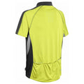 Hi Vis Yellow - Back - Trespass Mens Grenada Short Sleeve Zip Neck Athletic T-Shirt