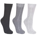 Black Marl-Flint Marl-Grey Marl - Front - Trespass Adults Unisex Intense Walking Socks (3 Pairs)
