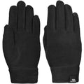 Black - Front - Trespass Womens-Ladies Plummet II Fleece Gloves