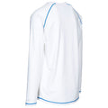 White - Back - Trespass Mens Burrows Long Sleeve Active Top