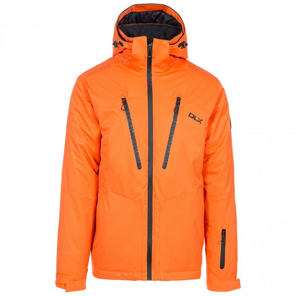 Orange - Front - Trespass Mens  DLX Banner Ski Jacket