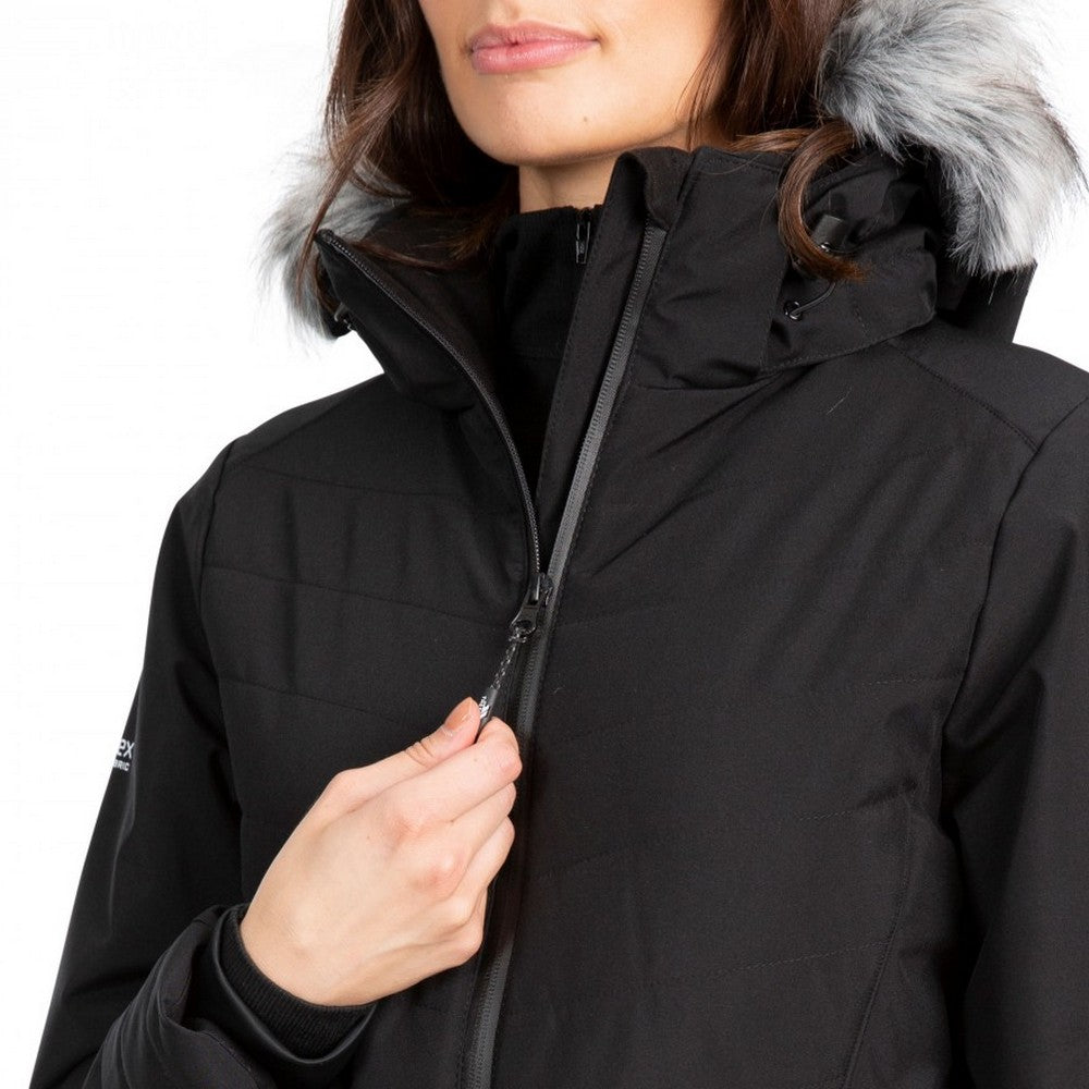 Black - Side - Trespass Womens-Ladies Poise Waterproof Ski Jacket