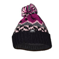 Purple Orchid - Back - Trespass Childrens-Kids Twiglet Chunky Knit Fleece Lined Hat