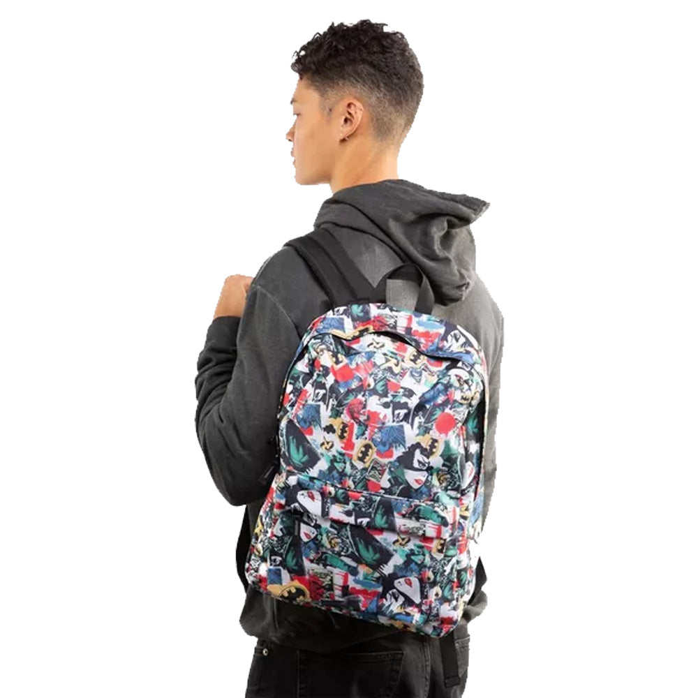Multicoloured - Side - Batman Collage Backpack