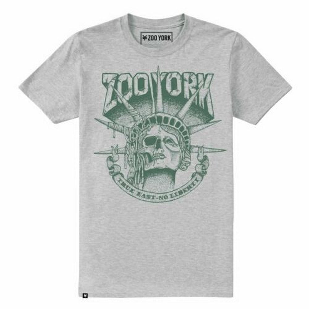 Heather Grey - Front - Zoo York Mens Death of Liberty T-Shirt