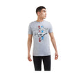 Heather Grey - Side - Ford Mens Mustang Stripe Heather T-Shirt