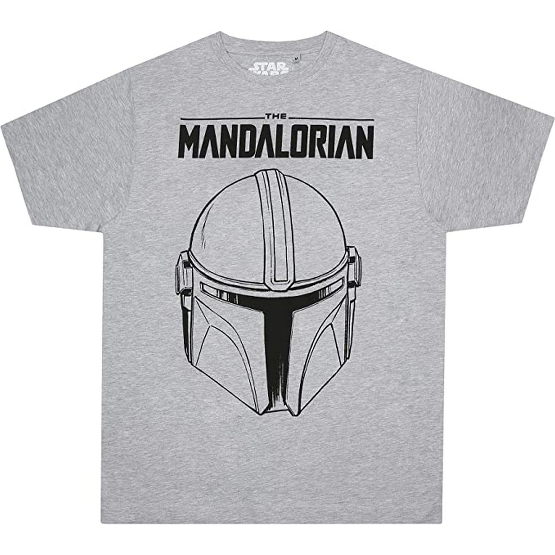 Grey-Black - Side - Star Wars: The Mandalorian Mens Armour Pyjama Set