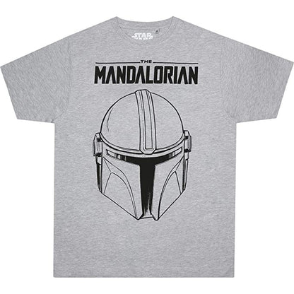 Grey-Black - Side - Star Wars: The Mandalorian Mens Armour Pyjama Set