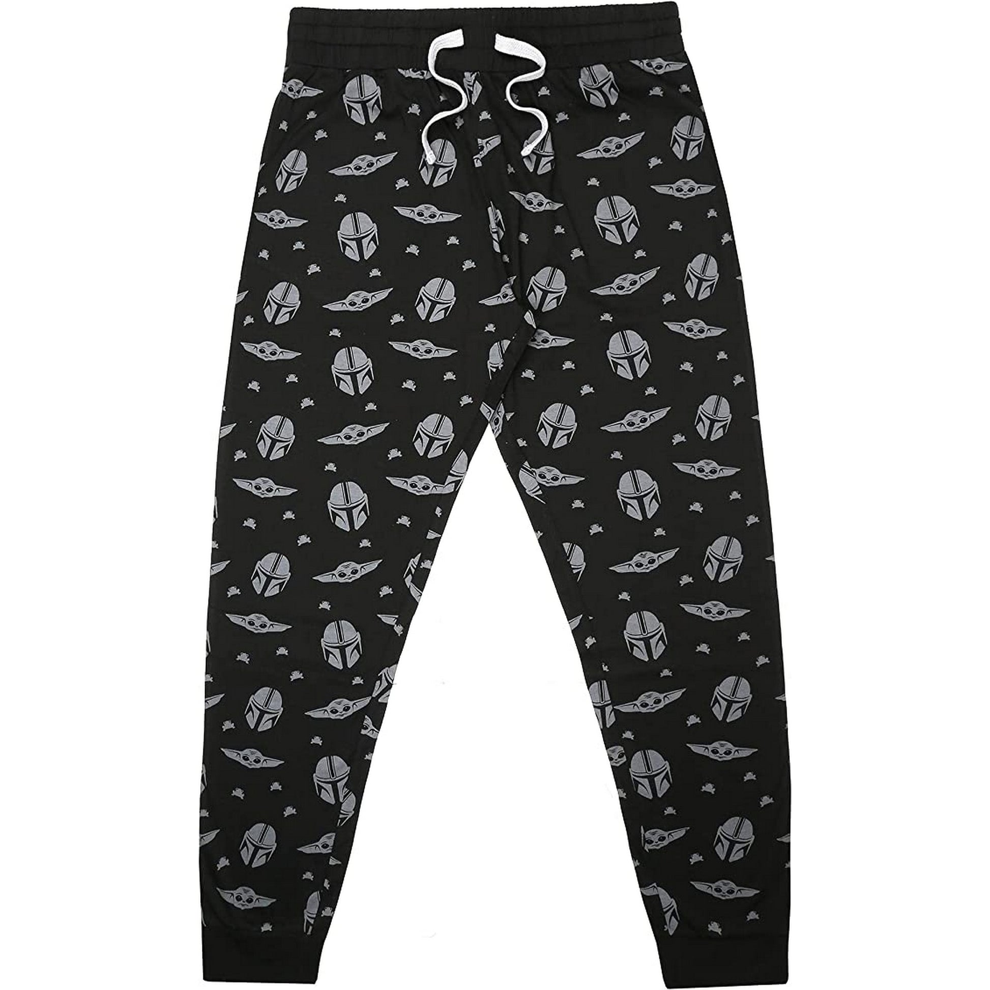 Grey-Black - Pack Shot - Star Wars: The Mandalorian Mens Armour Pyjama Set