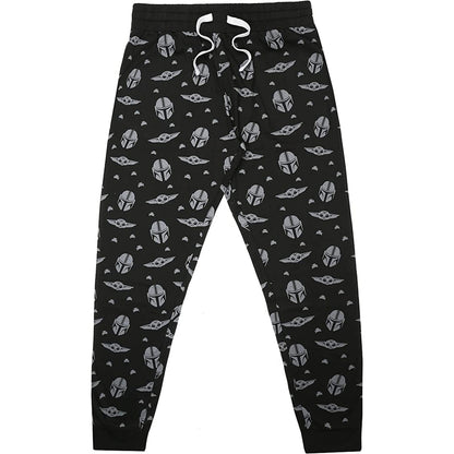 Grey-Black - Pack Shot - Star Wars: The Mandalorian Mens Armour Pyjama Set