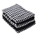 Black - White - Front - Cotton Check Terry Tea Towels (Pack Of 5)