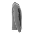 Grey - Side - Clique Unisex Adult Classic Melange Round Neck Sweatshirt
