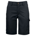 Black - Front - Projob Womens-Ladies Shorts