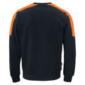 Black-Orange - Back - Projob Mens Fluorescent Sweatshirt
