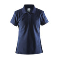 Navy - Front - Craft Womens-Ladies Classic Pique Polo Shirt