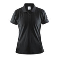 Black - Front - Craft Womens-Ladies Classic Pique Polo Shirt
