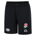 Black - Front - England Rugby Childrens-Kids 22-23 Knitted Umbro Shorts