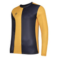Yellow-Black - Front - Umbro Childrens-Kids 50-50 Long-Sleeved Jersey