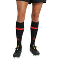 Black-Red - Side - England Rugby Childrens-Kids 22-23 Umbro Socks