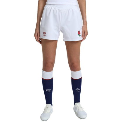 White - Side - England Rugby Womens-Ladies 22-23 World Cup Pro Umbro Home Shorts