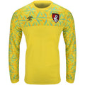 Yellow - Front - AFC Bournemouth Childrens-Kids 22-23 Umbro Goalkeeper Jersey
