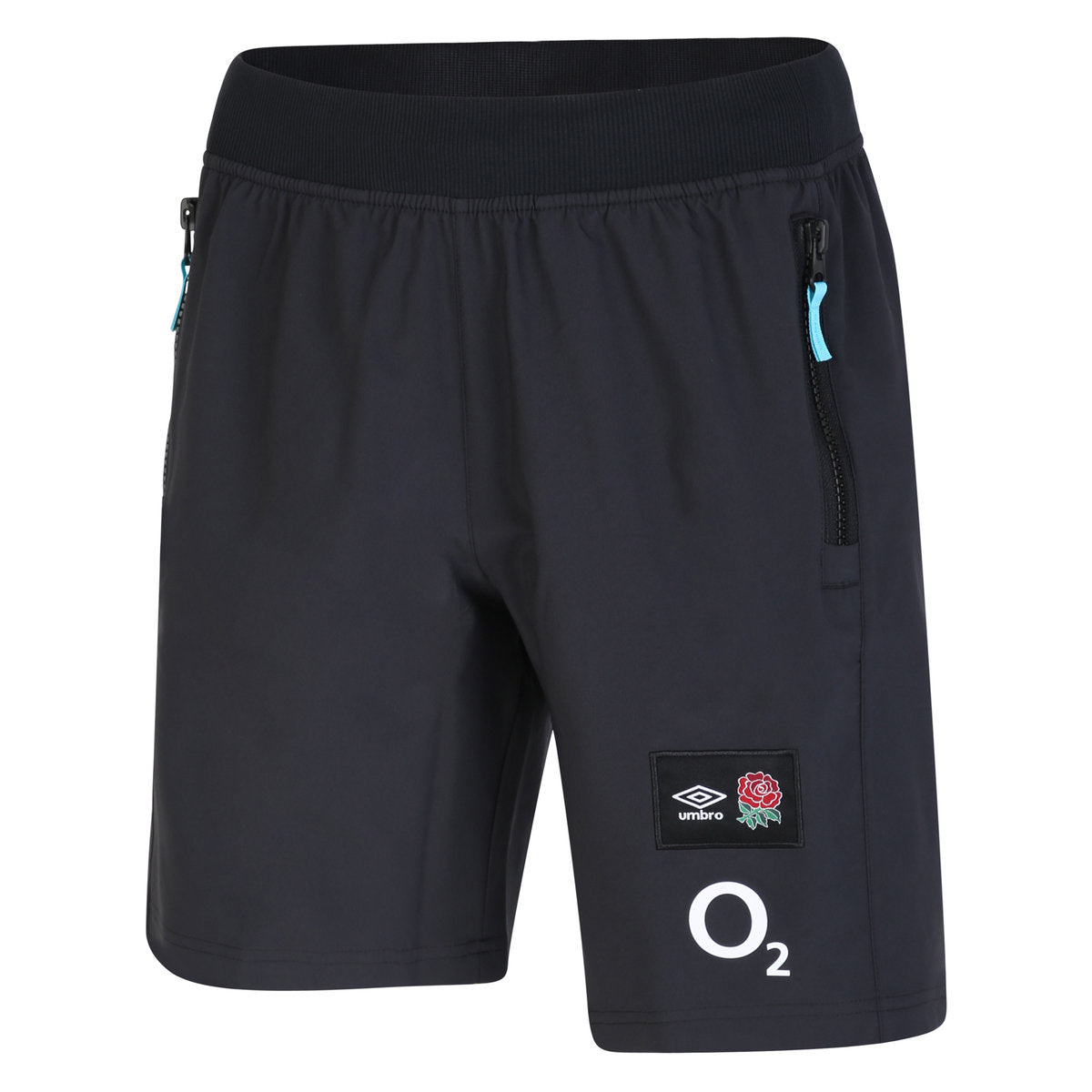Black - Front - England Rugby Mens 22-23 Woven Umbro Shorts