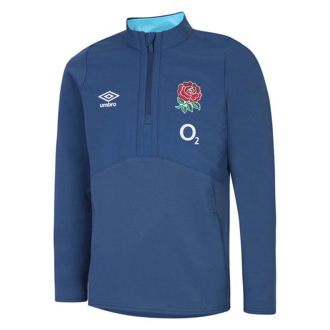 England Rugby Childrens Kids 22 23 Umbro Half Zip Fleece Top Discounts on great Brands