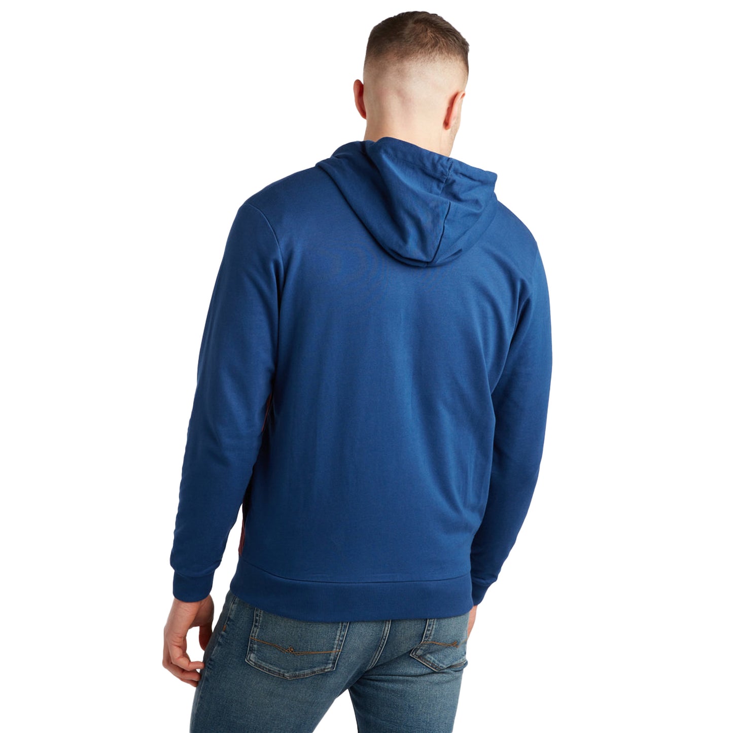 Navy-White-Merlot - Back - England Rugby Mens Umbro Classic Full Zip Hoodie