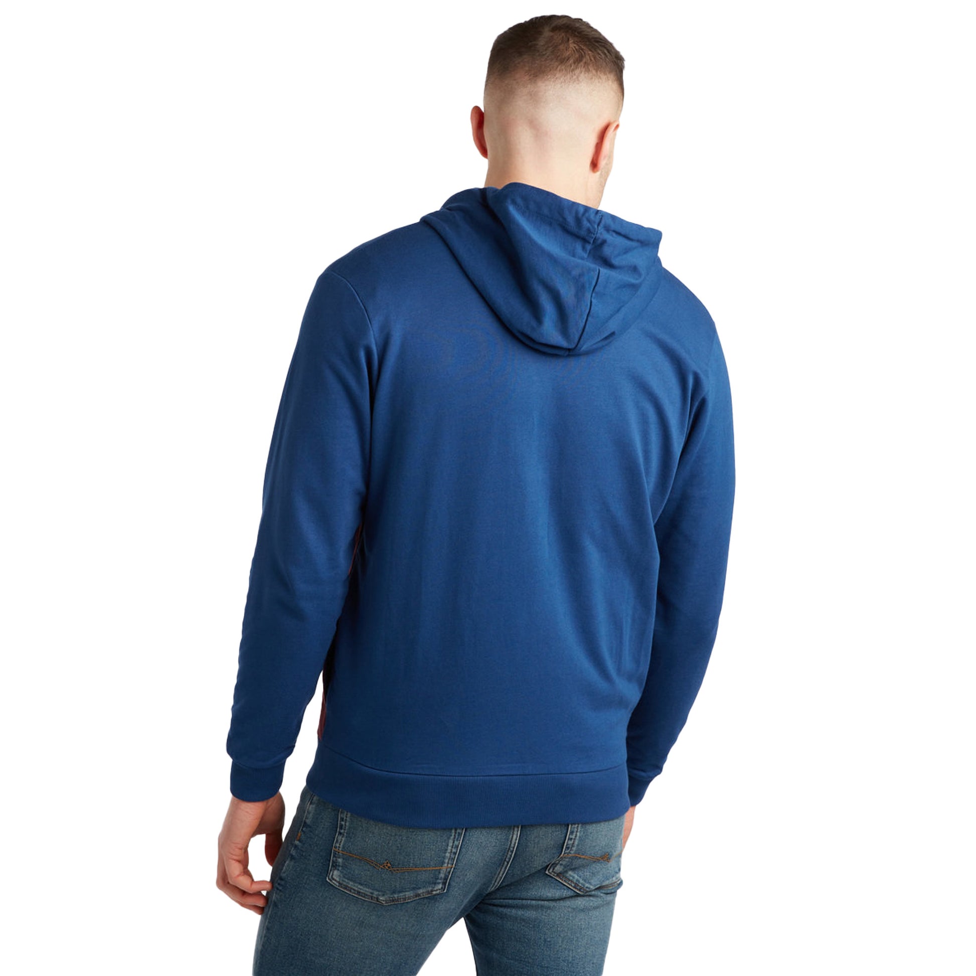 Navy-White-Merlot - Back - England Rugby Mens Umbro Classic Full Zip Hoodie