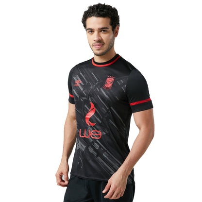Black-Red - Front - Al Ahly SC Mens 21-22 Umbro Away Jersey