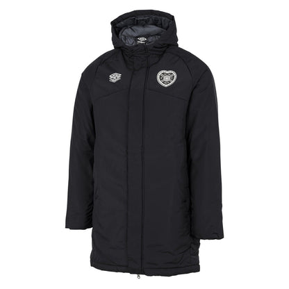 Black-Carbon - Front - Heart Of Midlothian FC Mens 22-23 Umbro Padded Jacket