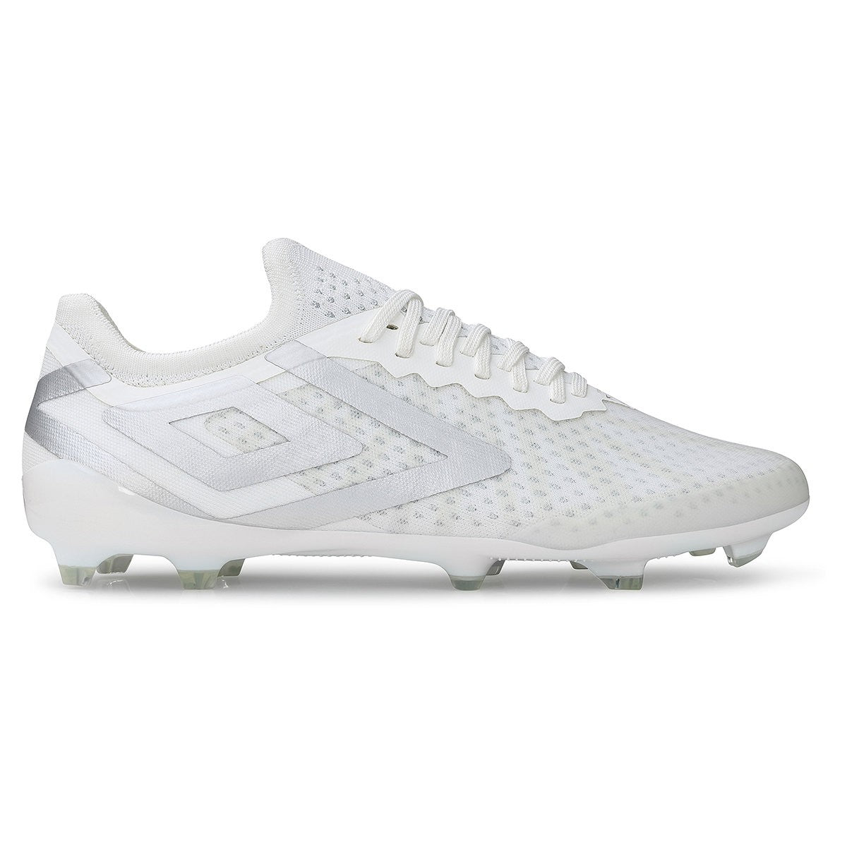 White-Metallic Chrome - Side - Umbro Mens Velocita 6 Pro Firm Ground Football Boots