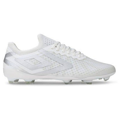 White-Metallic Chrome - Side - Umbro Mens Velocita 6 Pro Firm Ground Football Boots