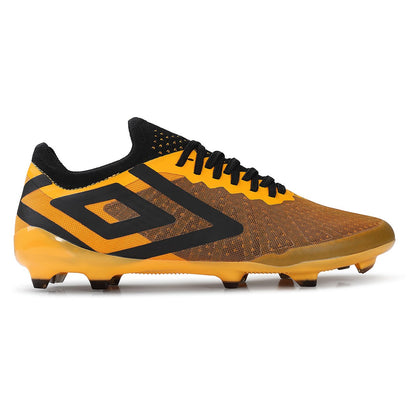 Saffron-Black - Side - Umbro Mens Velocita 6 Pro Firm Ground Football Boots