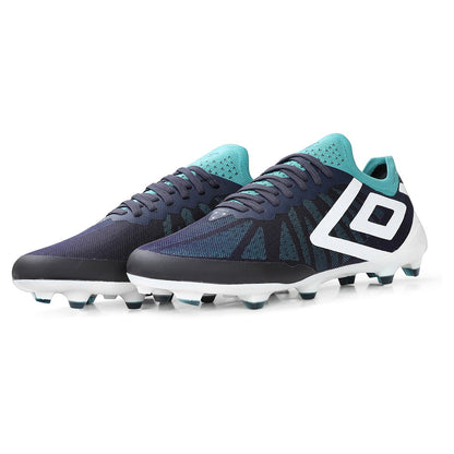 Navy Blazer-White-Latigo Bay - Front - Umbro Mens Velocita 6 Pro Firm Ground Football Boots