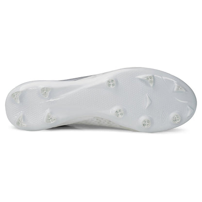 White-Metallic Chrome - Back - Umbro Mens Velocita 6 Pro Firm Ground Football Boots