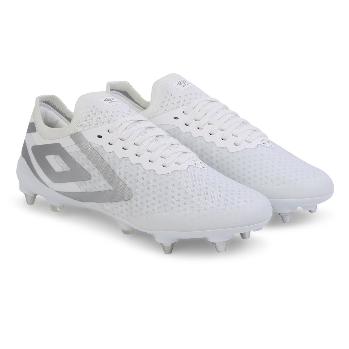 White-Metallic Chrome - Front - Umbro Mens Velocita 6 Pro Football Boots