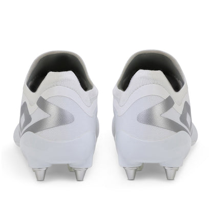 White-Metallic Chrome - Back - Umbro Mens Velocita 6 Pro Football Boots