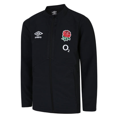 Black - Front - England Rugby Mens 22-23 Anthem Umbro Jacket