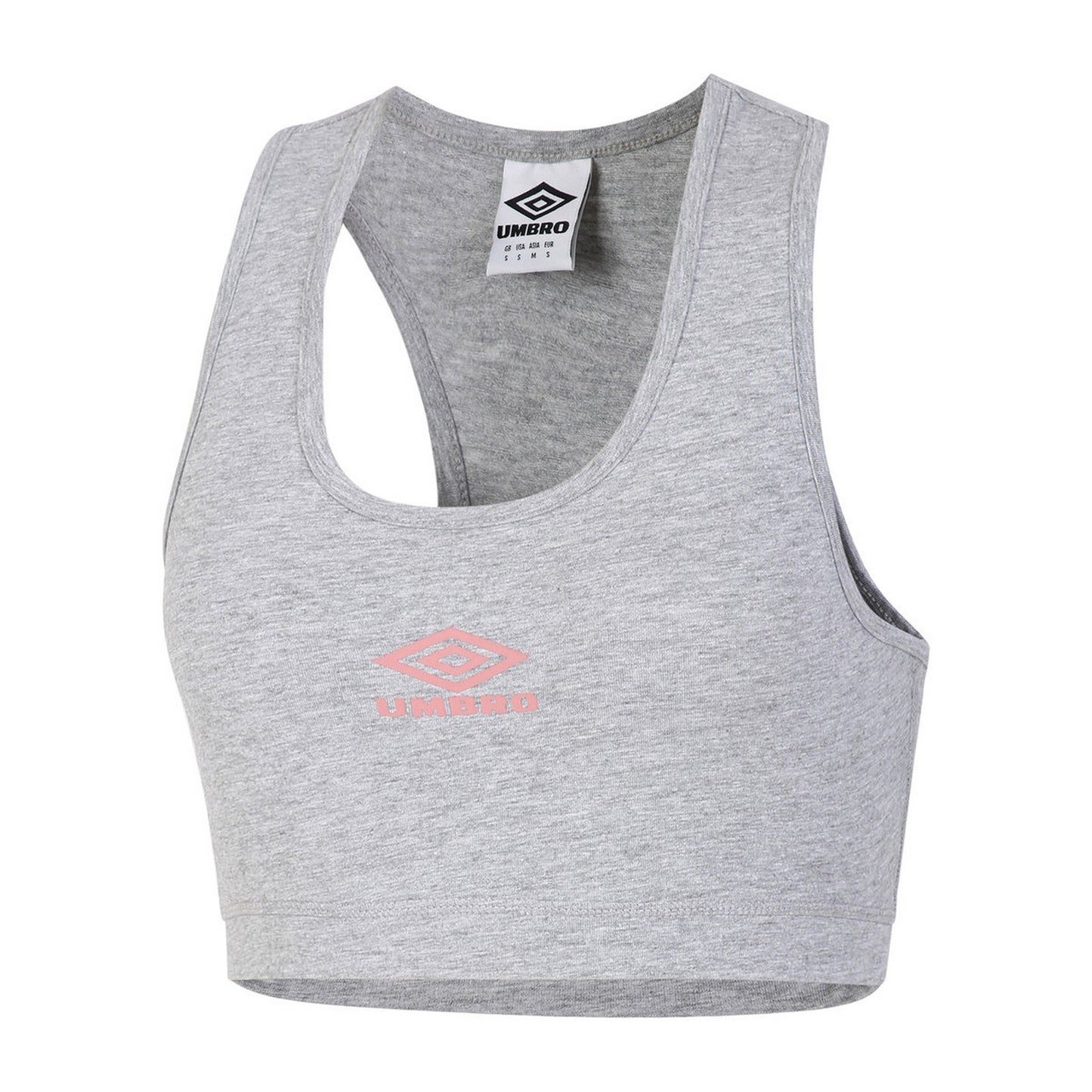 Grey Marl-Rosette - Front - Umbro Womens-Ladies Diamond Sports Bra