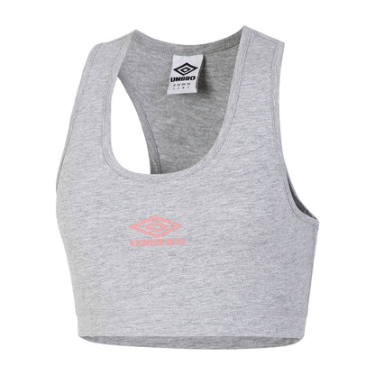 Grey Marl-Rosette - Front - Umbro Womens-Ladies Diamond Sports Bra