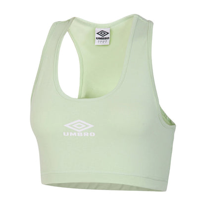 Seafoam-White - Front - Umbro Womens-Ladies Diamond Sports Bra
