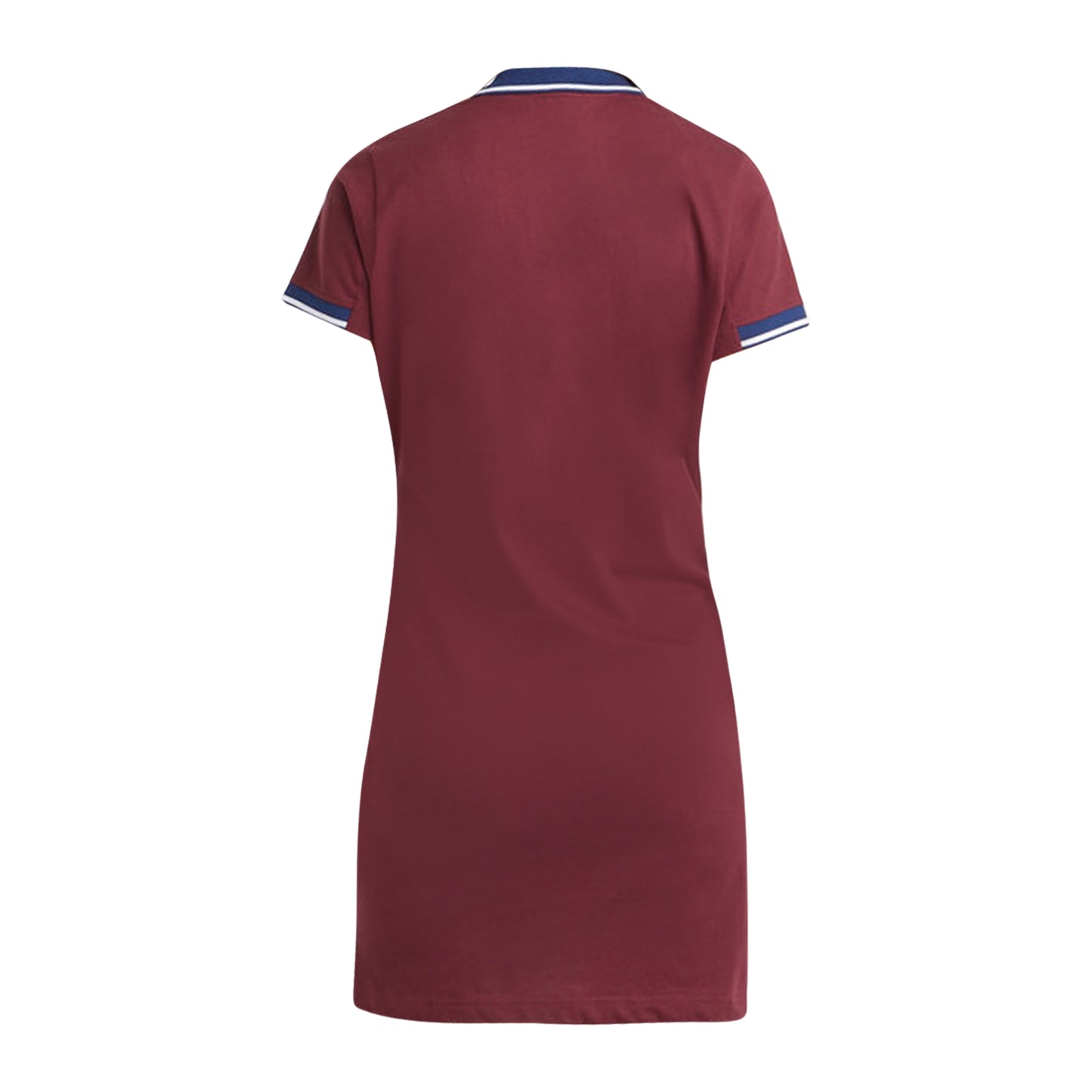 Merlot-White - Back - England Rugby Womens-Ladies Classic Umbro Polo Shirt Dress
