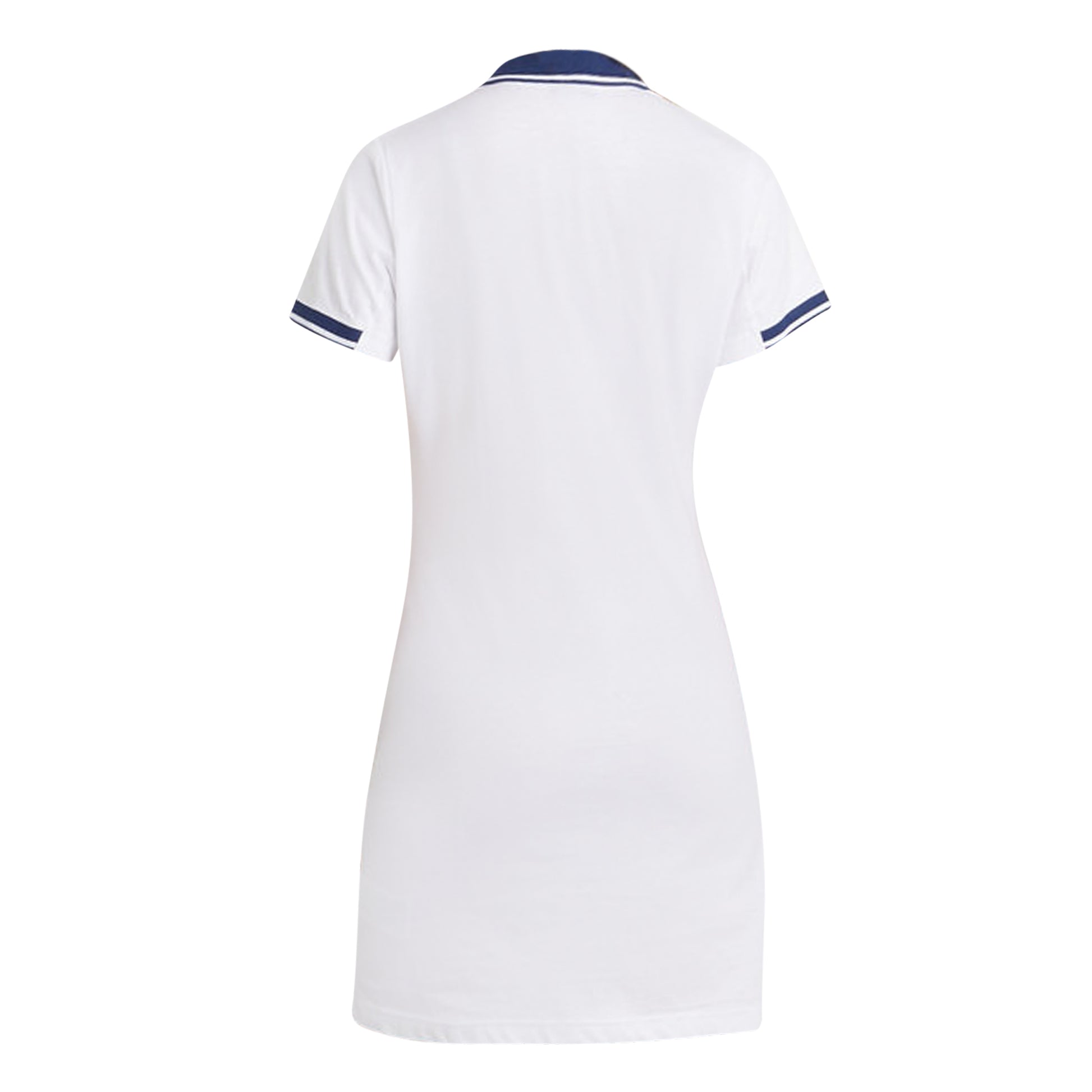 White-Navy - Back - England Rugby Womens-Ladies Classic Umbro Polo Shirt Dress