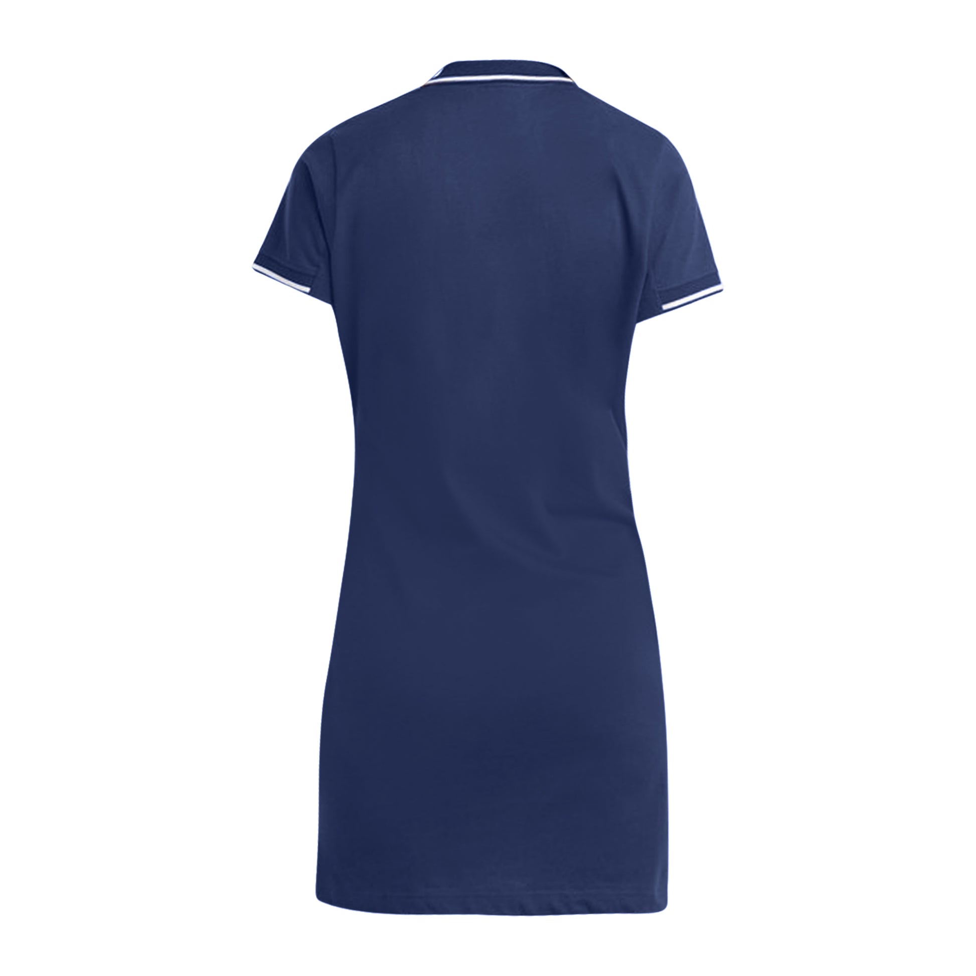 Navy-White - Back - England Rugby Womens-Ladies Classic Umbro Polo Shirt Dress