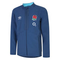 Ensign Blue-Bachelor Button - Front - England Rugby Childrens-Kids 22-23 Umbro Presentation Jacket